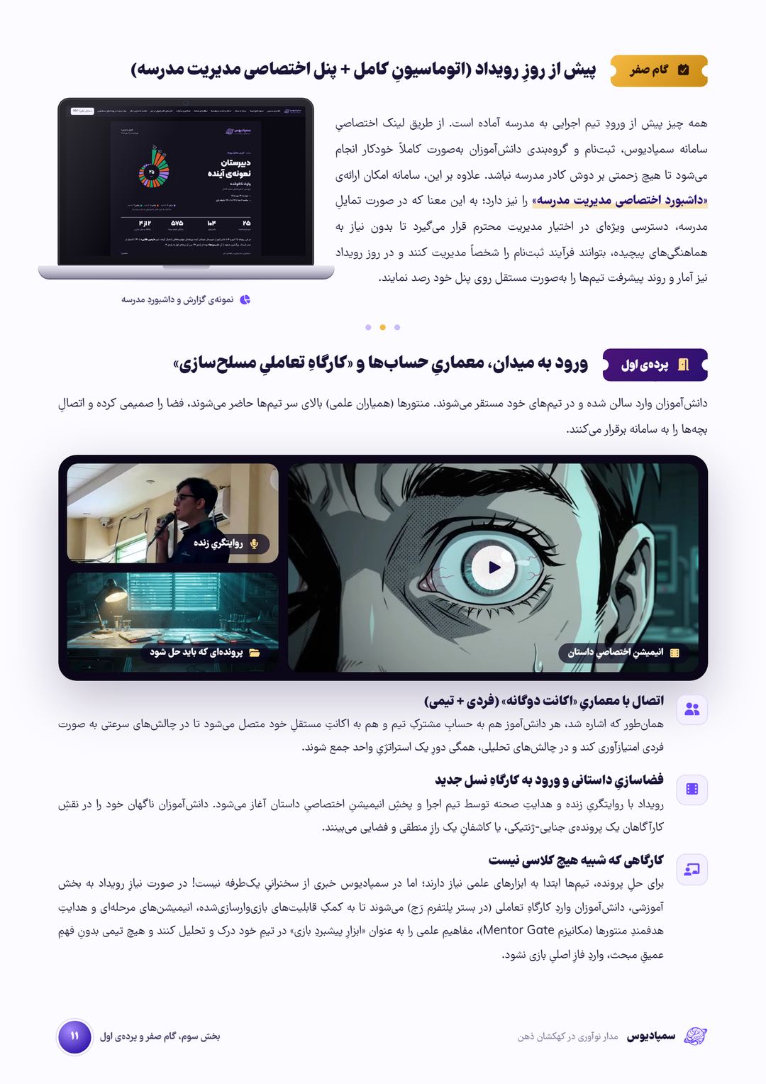 صفحه‌ی ۱۱: گام صفر و پرده‌ی اول